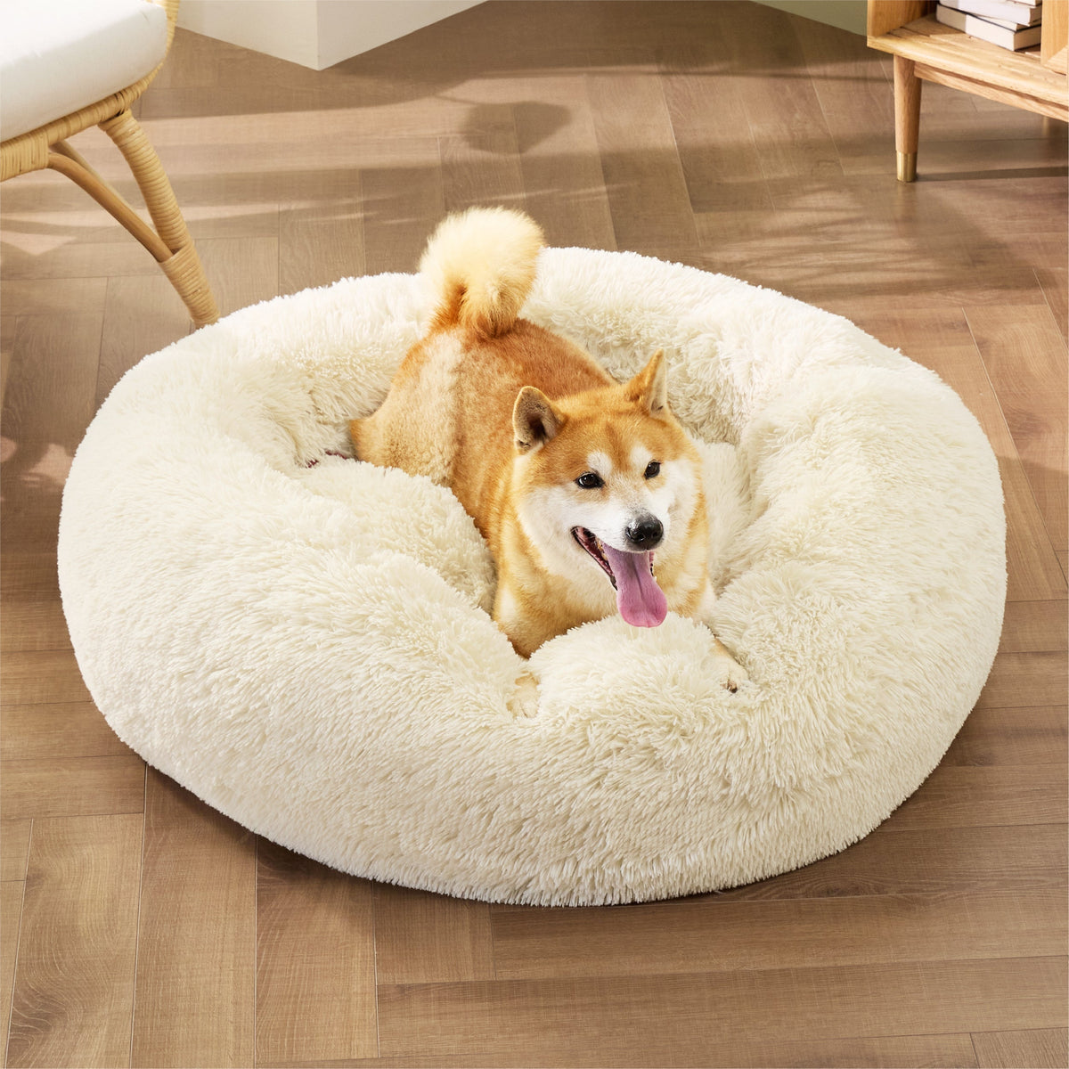 Calming Donut Bed for Dogs and Cats