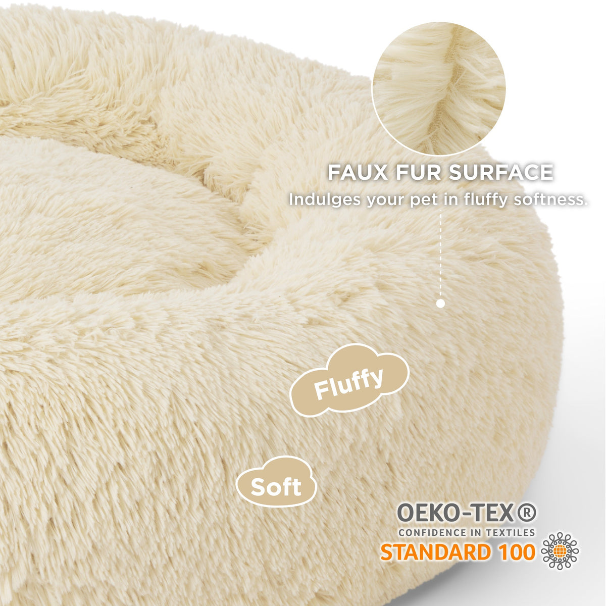 Calming Donut Bed for Dogs and Cats