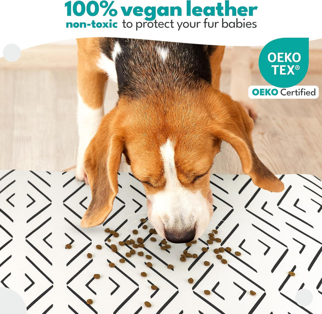 NALALAS Large Dog Mat for Food and Water, Cat Feeding Mat | Large Waterproof Dog Bowl Mat | Non-Slip Pet Food Mat for Floors | Pet Mats for Food and Water | Easy to Clean
