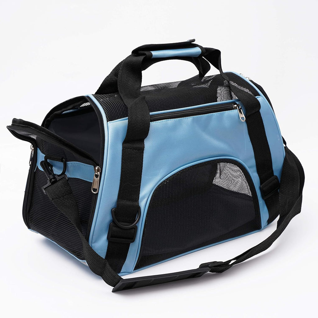 Pet Carrier Soft-Sided Carriers for Cat Carriers Dog Carrier for Small Medium Cats Dogs Puppies Pet Carrier Airline Approved Cat Dog Pet Travel Carrier (Small, Blue)