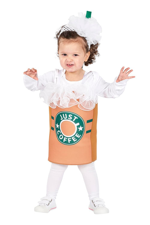 "Just Coffee" Toddler Costume with Tunic & Headpiece | One Size | 12-18 Months