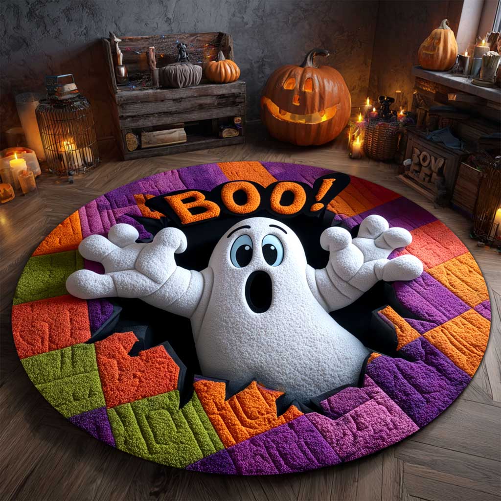 Halloween Ghost 3D Effect Rug QFTD5170902