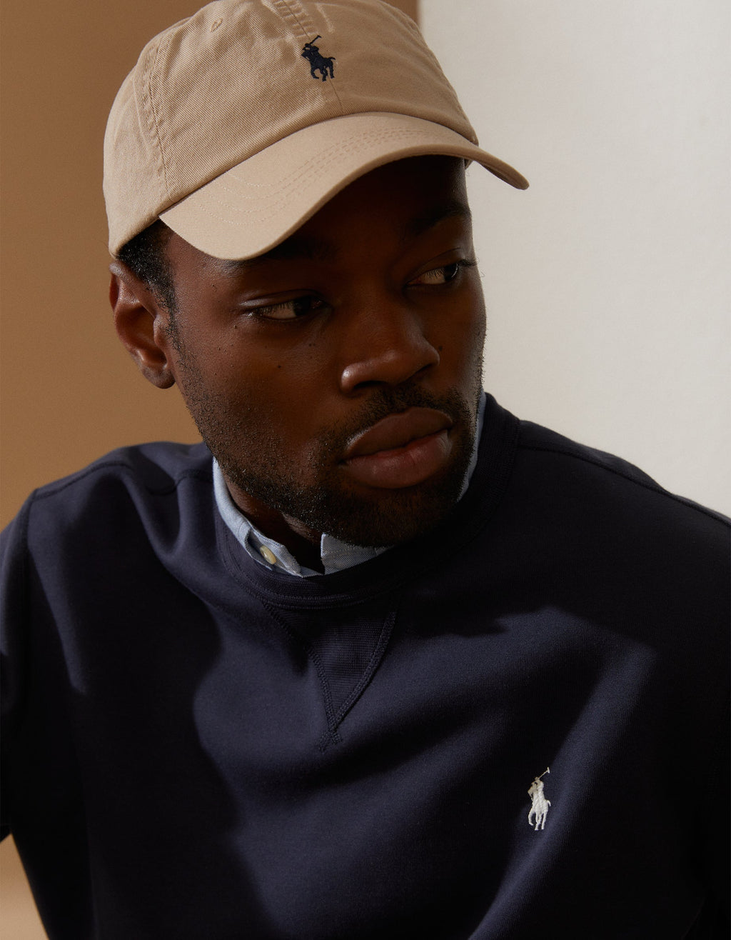 Cotton Chino Ball Cap - Nubuck/Relay Blue
